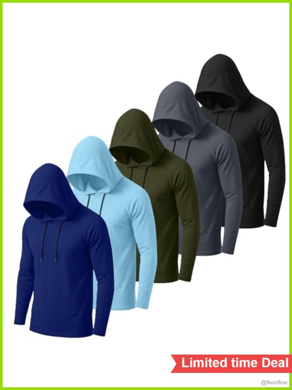 5 Pack Mens Big and Tall Hoodies Long Sleeve Athletic Pullover Sweatshirts